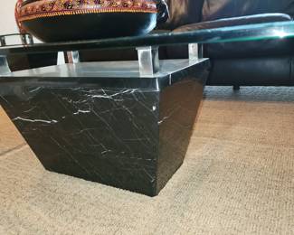 Marble & glass coffee & end tables