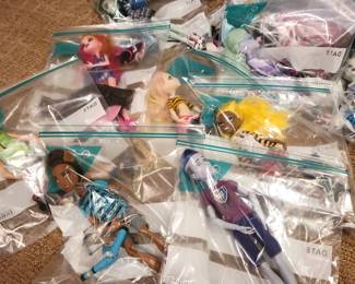 Monster Doll figures, clothes & house