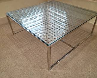 Stunning metal & glass cocktail table