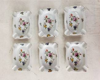 Lot 114   1 Bid(s)
Six (6) Small Floral Themed Ashtrays