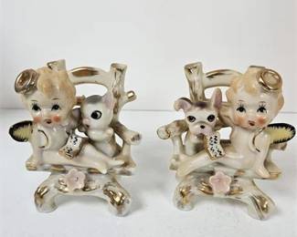 Lot 204   6 Bid(s)
Pair Angels Sitting with Pets Japan
