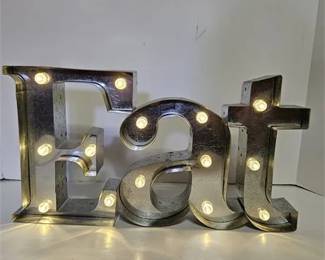 Lot 437   3 Bid(s)
Light Up "EAT" Sign Metal