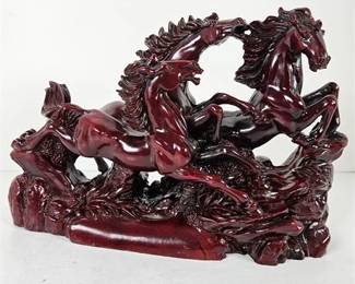 Lot 406   2 Bid(s)
Running Horses Red Resin Sculpture