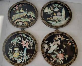 Lot 376   1 Bid(s)
Four (4) 11.5" Embossed Asian Wall Hanging Decor
