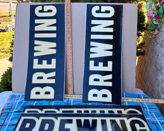 Plastic Brewing Signs 30 X 12 inches Inserts for Light up signs $80.00