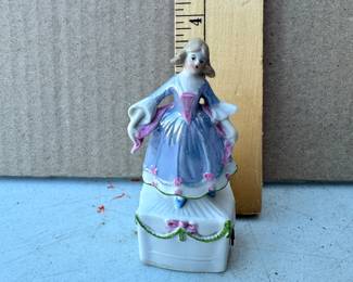 Germany Porcelain Woman Tape Measurer $36.00