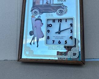 Ford Mirrored Clock 14X17 Inches $40.00