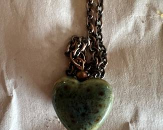 Green Heart Necklace $6.00