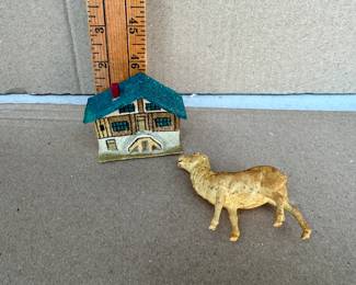 House and Deer, Deer missing antlers $6.00