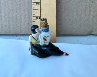 Crown Top Perfume Bottle Germany Woman Sitting $45.00
