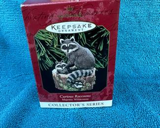 Hallmark Keepsake Curious Raccoons $3.00