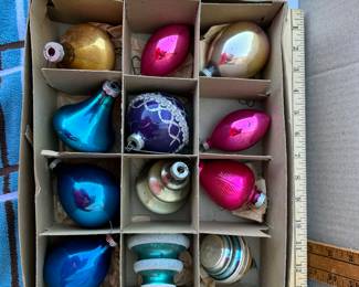 12 Ornaments with Blue $18.00