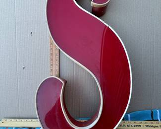 Letter S 29 inches tall $40.00