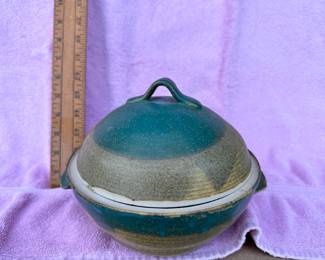 Pottery Bowl with Lid $15.00