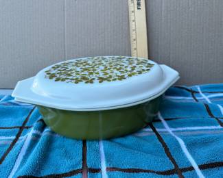 Pyrex Verde Olive Casserole $12.00