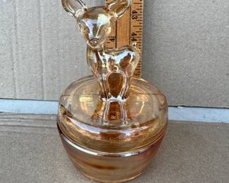 Jeanette Glass Deer Powder Box $10.00
