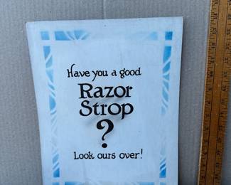Razor Strop Sign Cardboard $12.00