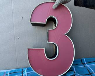 22 Inch Number 3 sign $28.00