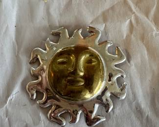 Sterling Silver Sun Pin $15.00