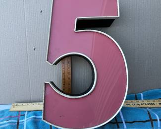 Number 5 21 Inches tall Sign $30.00