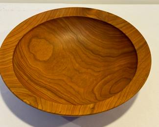 Beautiful Cherrywood Bowl, measuring 9.5" x 2.75" 