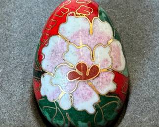  Enamel Egg Jewelry Pendant, measuring 1.75 inches. 