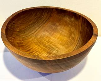 Walnut Wooden Bowl, measuring 12.5" x 6" 