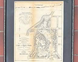 Vintage Framed City of Minneapolis Map measuring 17.5 x 20.5 inches.
