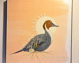 Original Pintail Duck Painting measuring 27" x 28.25" 

See the photo gallery for the artist's signature 