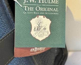 New J.W. Hulme Original Leather Long Handled Tote with Additional Curved Leather Strap 

New with tags. Measures about 13" x 5" x 13" 