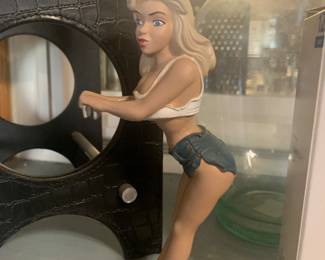 VINTAGE Bottoms Up R. Demars for Ganz Beer Can Holders Sexy Pin Up Figure