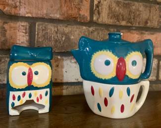 Owl Teapot/Cup & Teabag Holder