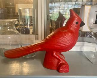 Large Cast Iron Cardinal 