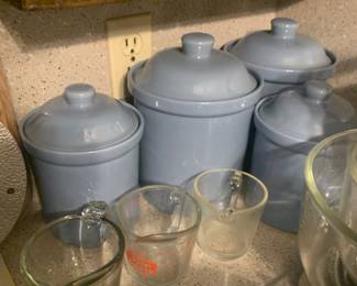 Blue Ceramic Canisters