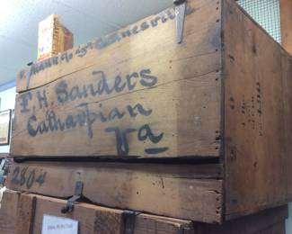 1880's CATHARPIN, Virginia, Store Wood Crate