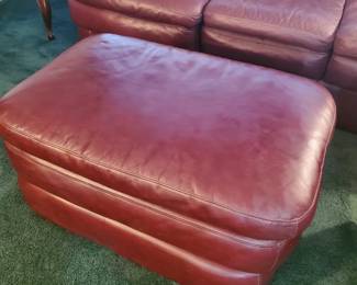 Leather ottoman 