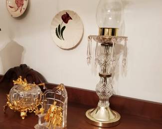 Crystal and Brass lamps