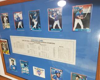 Older ball cards framed 