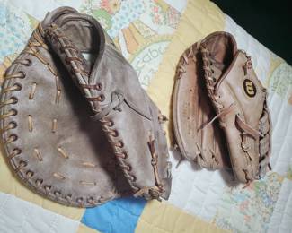 Vintage ball gloves