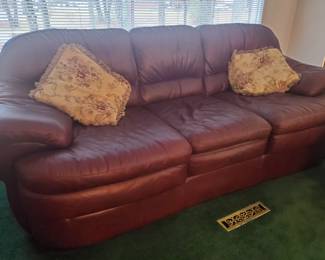 Brown Leather Sofa 