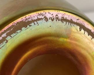 c. 1915 Steuben Gold Aurene Glass Large 12" Vase