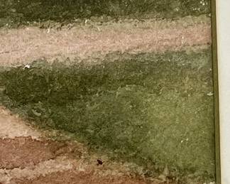 C.D. Wader (American, 1849-1918) Fall Landscape Scene Country Road View of Bare Hill Canandaigua Lake, NY Watercolor FRAMED