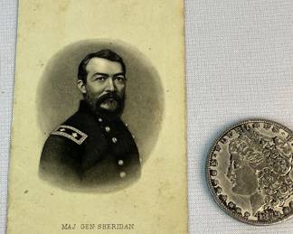 Antique c. 1861 Civil War U.S. Union Major General Sheridan CDV Photograph