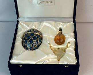 Faberge Egg Coronation Celebration Egg With Stand, Perfume & Box Limited Edition 63/250 with COA