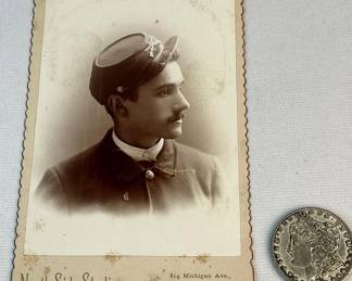 Antique c. 1861 Union Civil War 2nd Infantry Division C Soldier Cabinet Card