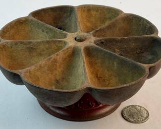 c. 1900 Star Nail Cup Hardware Cast Iron 8 Section Carousel Rotating Caddy Store Counter Display