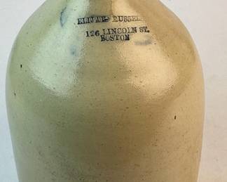 c. 1870 Elijah Russell Boston, Mass. 1 Gallon Stoneware Jug