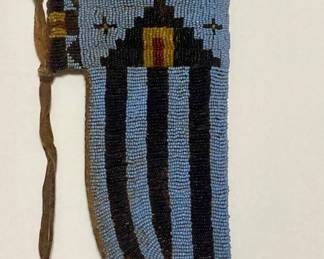 Antique Early 1900's Authentic Lakota Sioux Plains American Indian Beaded Knife Sheath