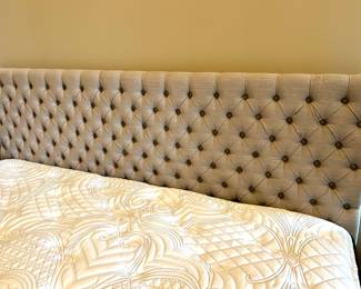 king size upholstered/tufted headboard (with platform frame)