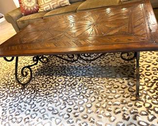 Wood/iron coffee table